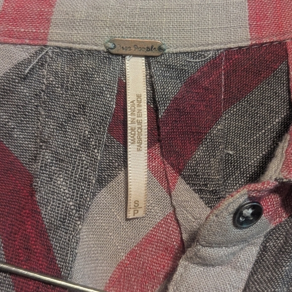 Free People Peppy in Plaid Tunic Top Women's Size Small - Picture 3 of 5